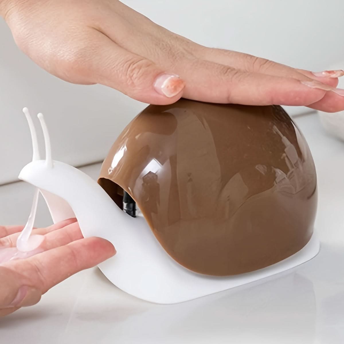 Cute Snail Soap Dispenser – Bathroom Liquid Bottle
