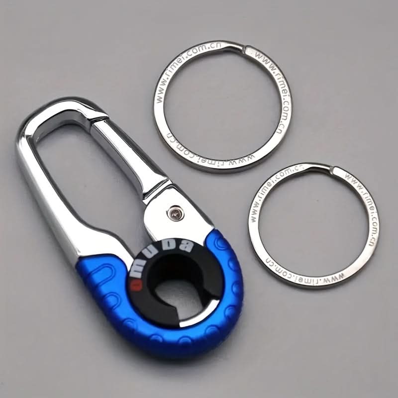 Men’s Alloy Keychain with Detachable Keyring & Belt Clip