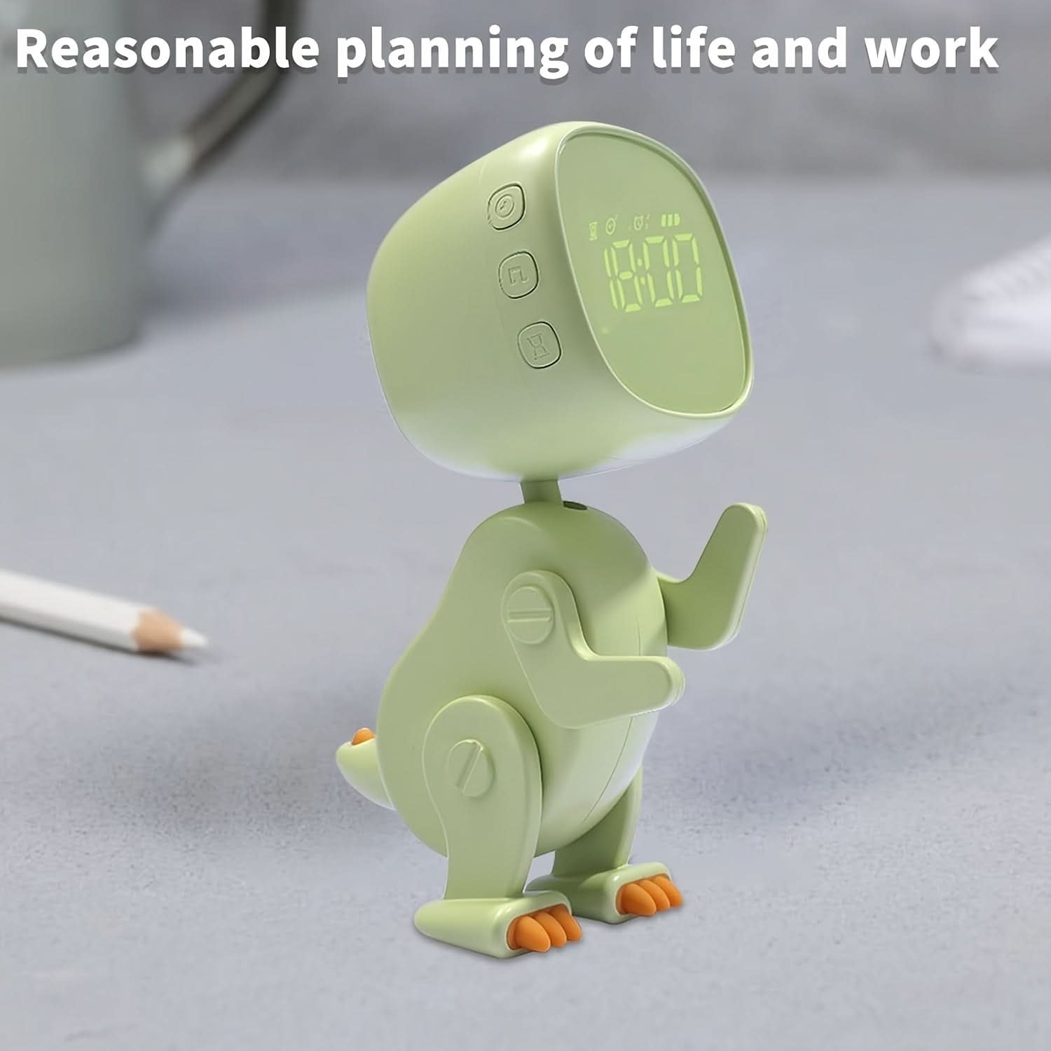 Dynamic Dinosaur Alarm Clock – USB Rechargeable