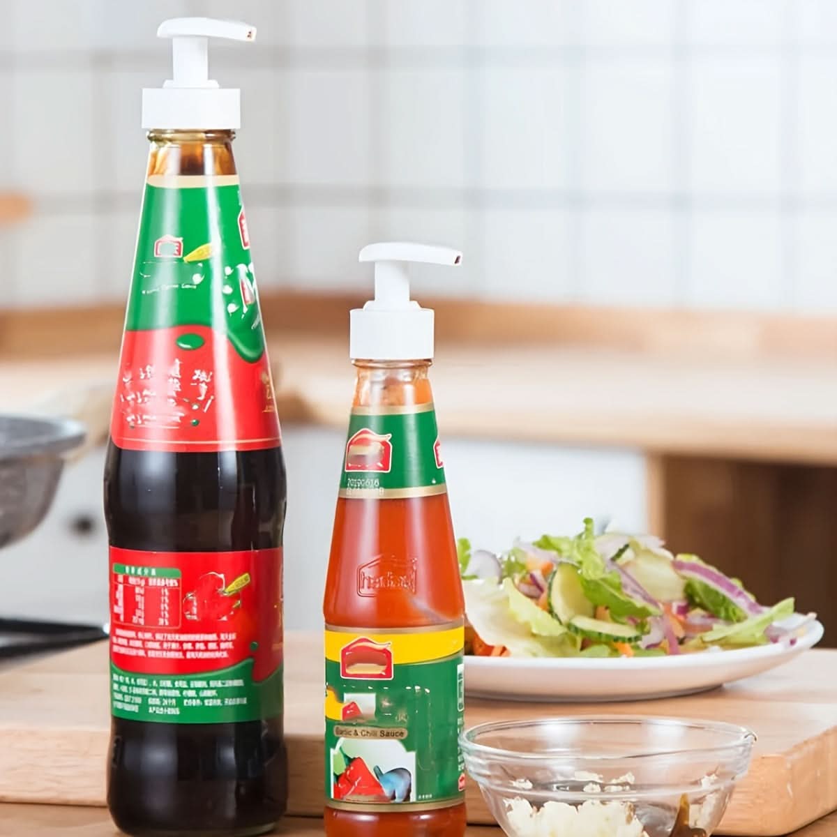 Oyster Sauce & Ketchup Bottle Squeezer Nozzle – ABS Pressure Pump Head