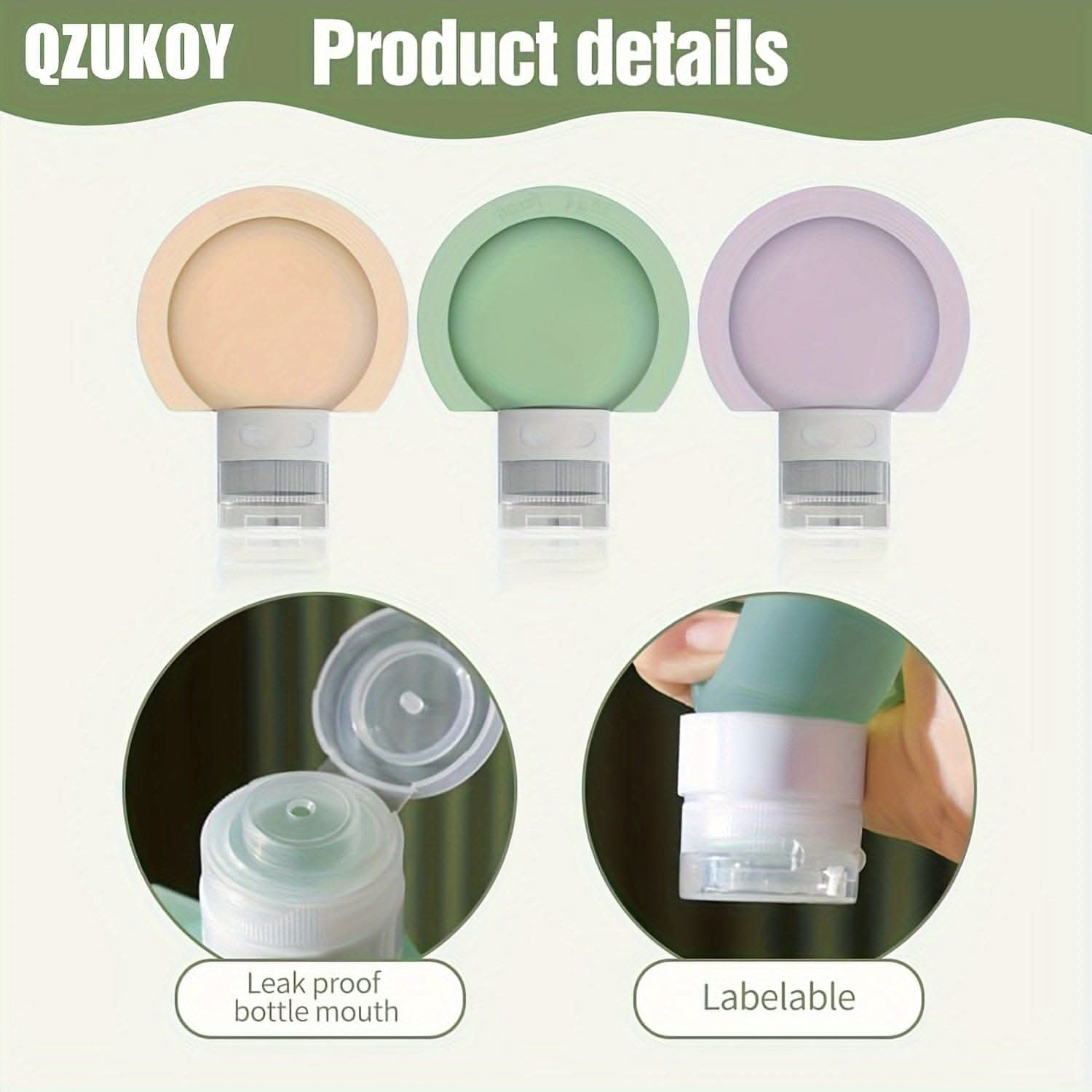 Silicone Travel Dispenser Bottles – Leak-Proof, Refillable, for Shampoo & Cosmetics