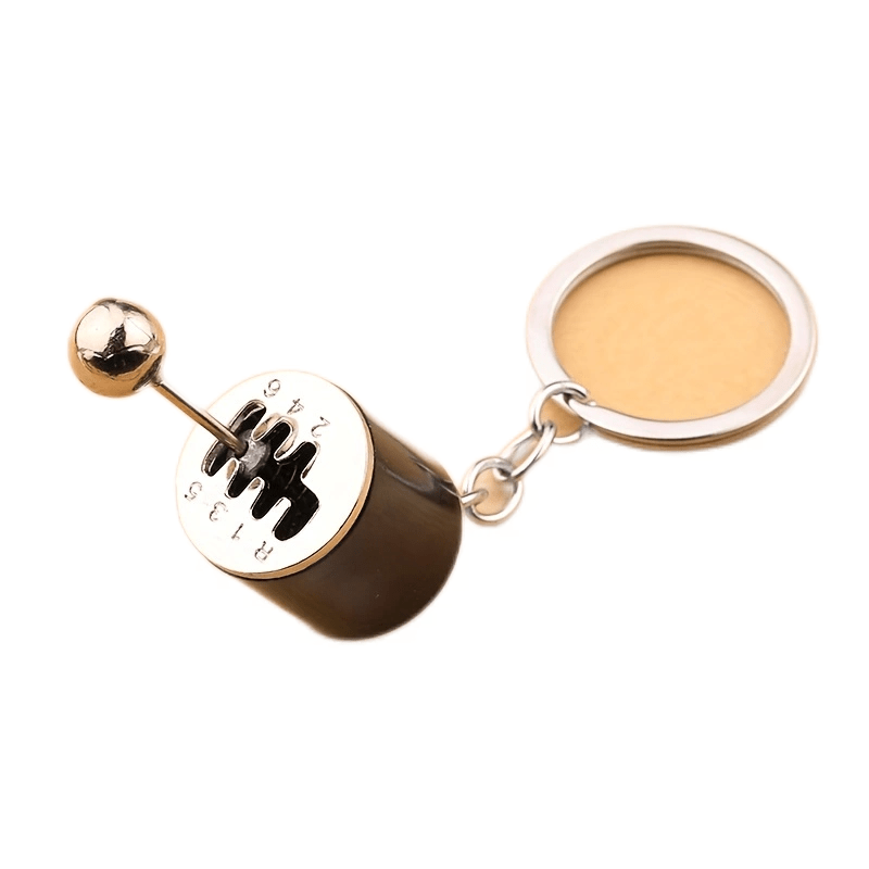 Mini Gear Shifter Keychain – Alloy Gearbox Key Ring for Car Enthusiasts