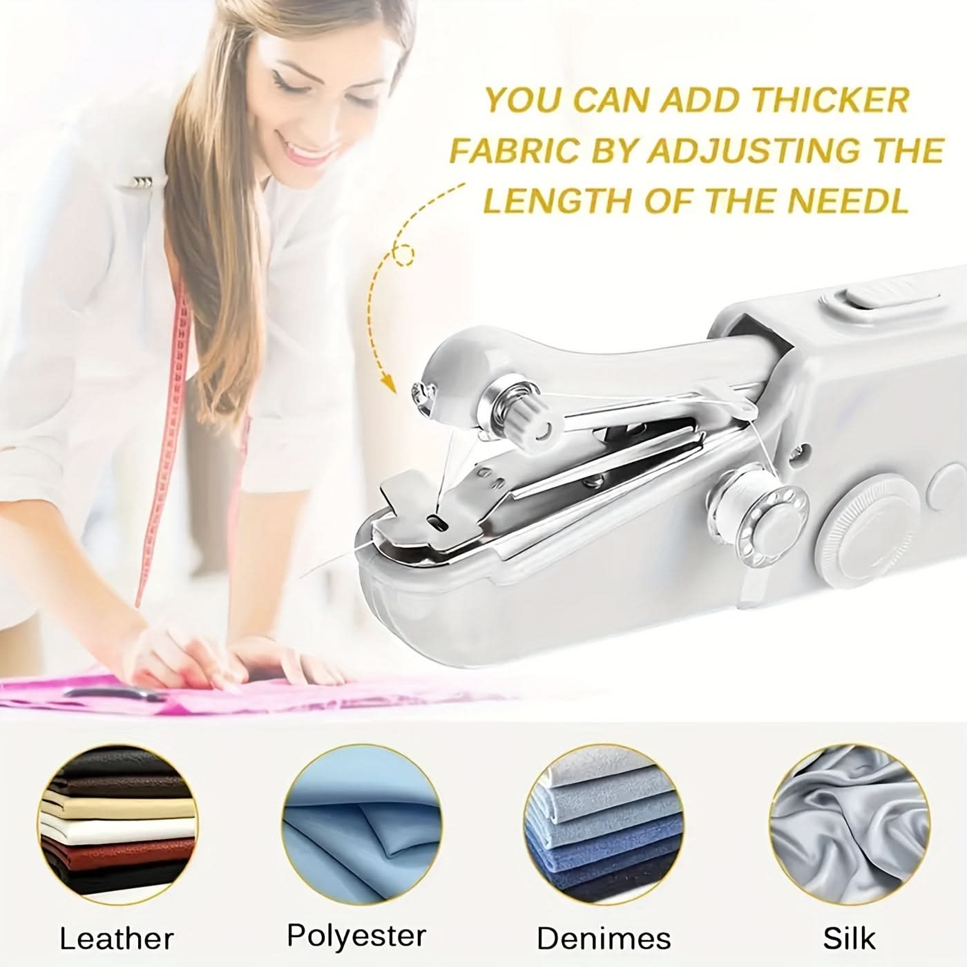 Compact Handheld Sewing Machine for Quick Repairs