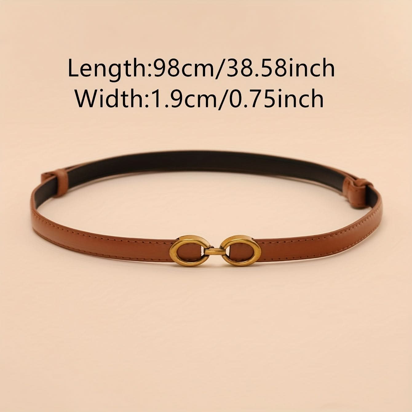 Classic PU Leather Waist Belt for Women – Oval Buckle, Casual Style