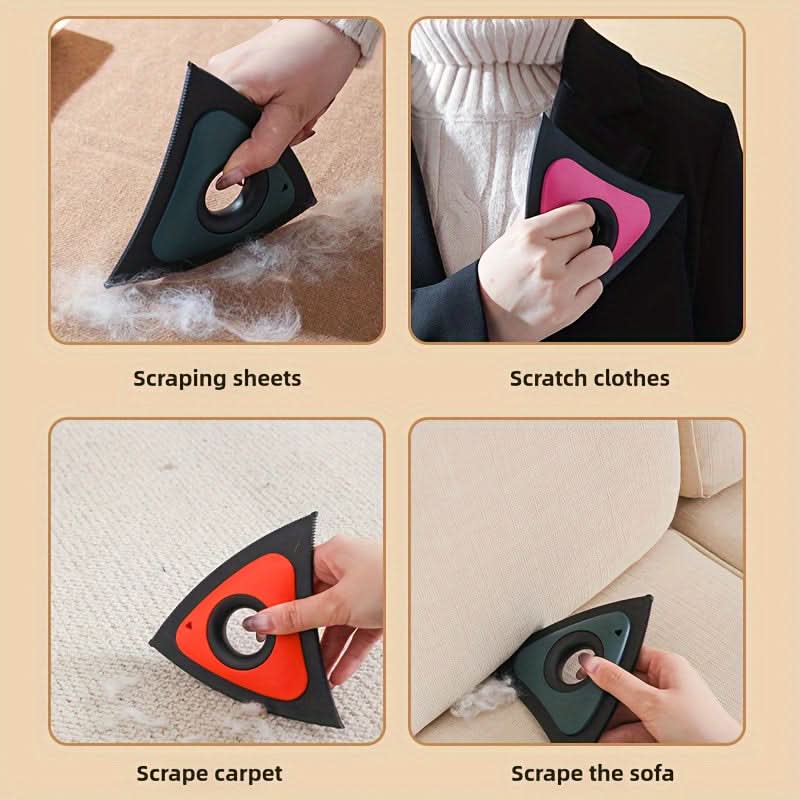 Triangular Pet Hair Remover – 3-Sided Dog Fur Cleaning Brush
