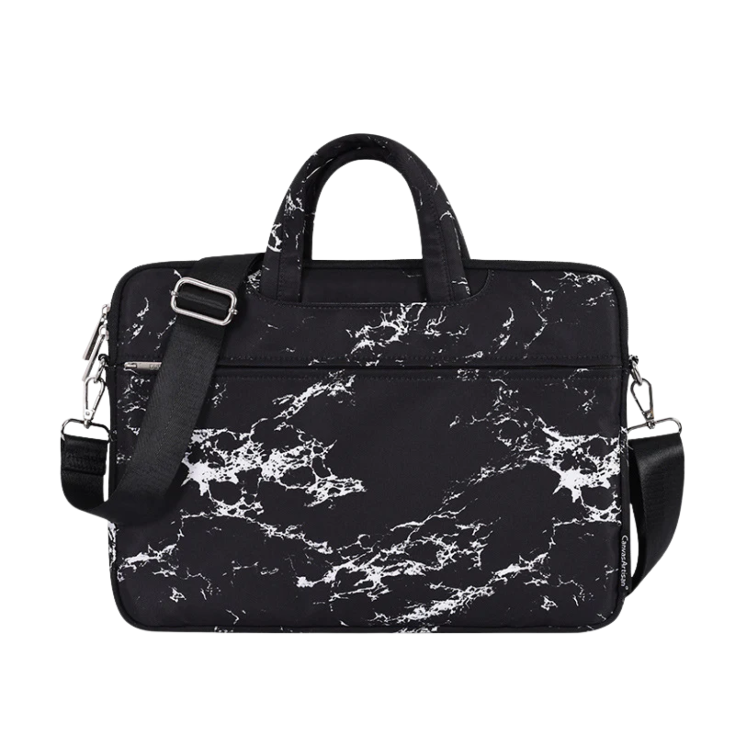Marble Print Waterproof Laptop Bag – Fits 13" to 15" – Briefcase with Front Pocket