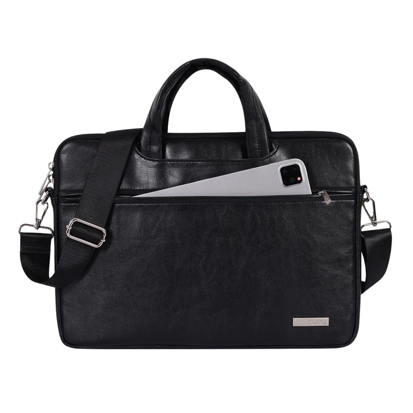 Classic PU Leather Laptop Sleeve – Waterproof Shockproof Briefcase for 13–15" Laptops
