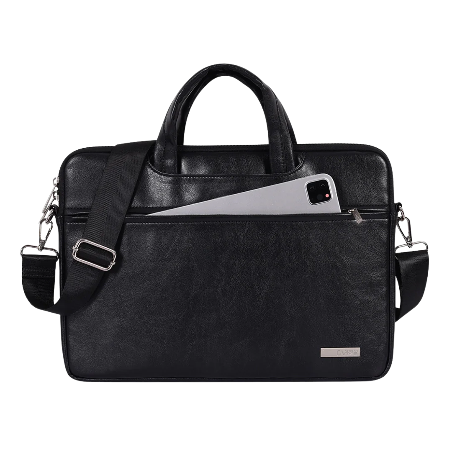 Classic PU Leather Laptop Sleeve – Waterproof Shockproof Briefcase for 13–15" Laptops