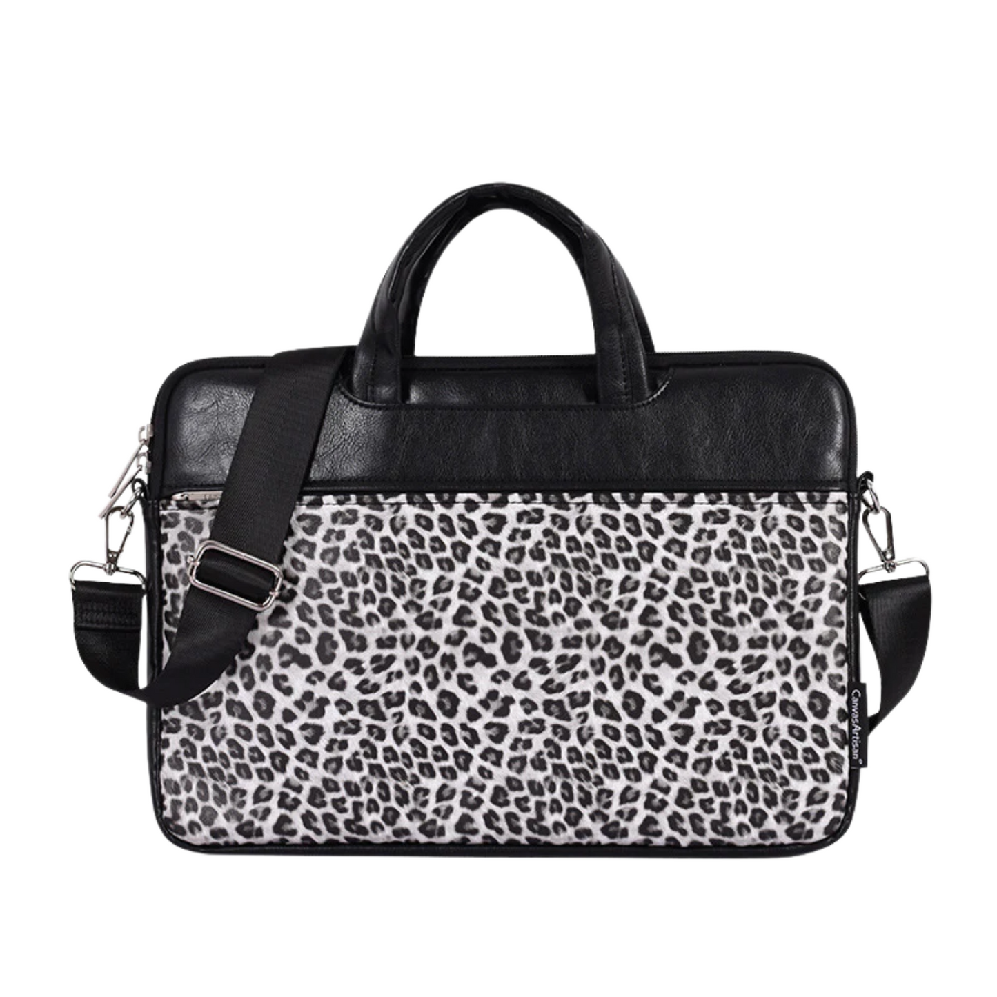 Leopard Print PU Leather Laptop Sleeve – Waterproof, 13/14/15 Inch Compatible