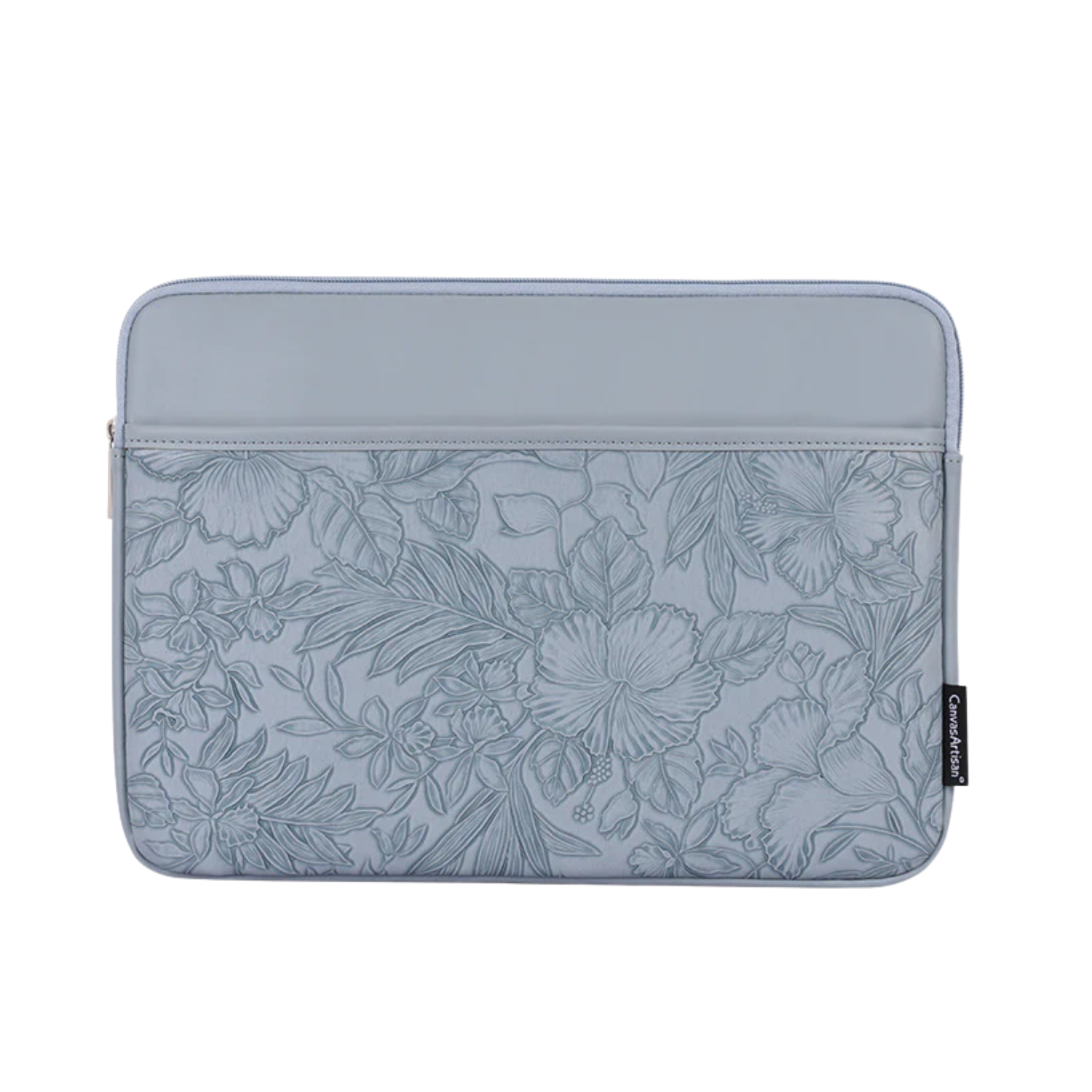 Laptop Sleeve with Front Pocket – Fits Dell, Huawei & More – Floral Embossed Design