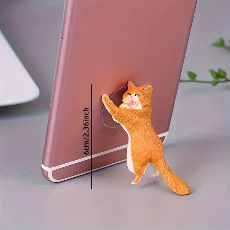 6-Pack Cute Cat Phone Holders – Multifunctional Plastic Desk Stands for Car
