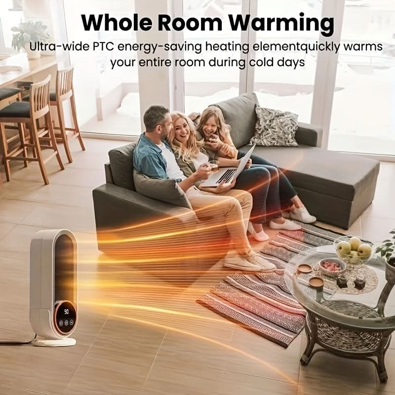 1200W Portable Electric Space Heater – Touch Screen with Remote
