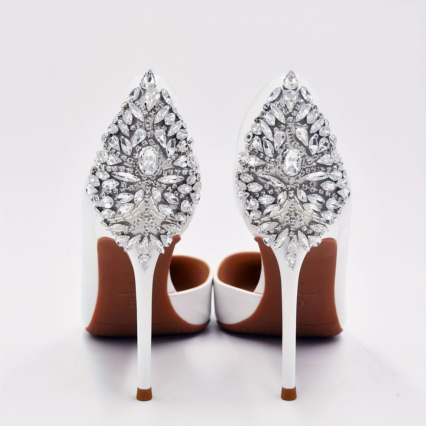 2pcs Silvery Rhinestone Iron-On Patch for Decoration