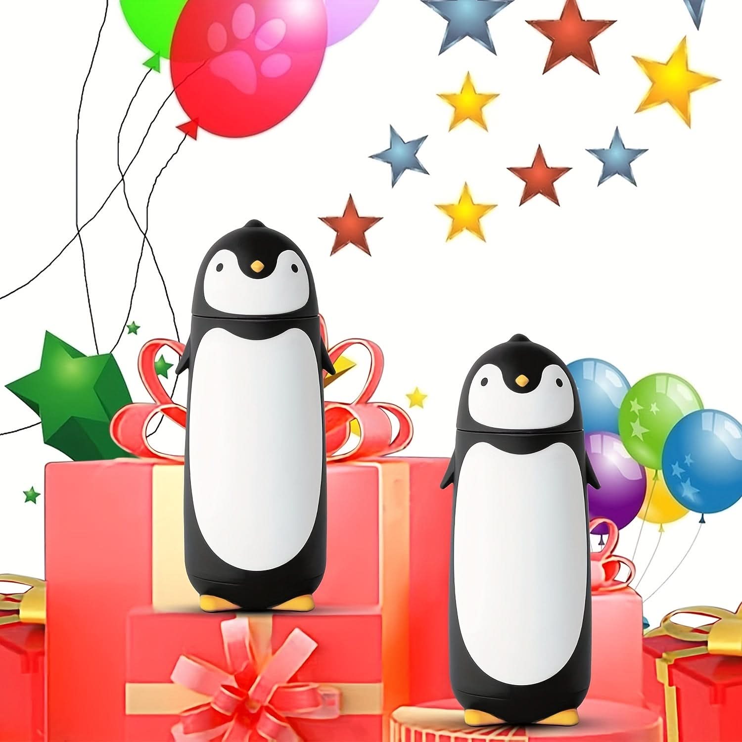 280ml Double-Wall Glass Penguin Tumbler