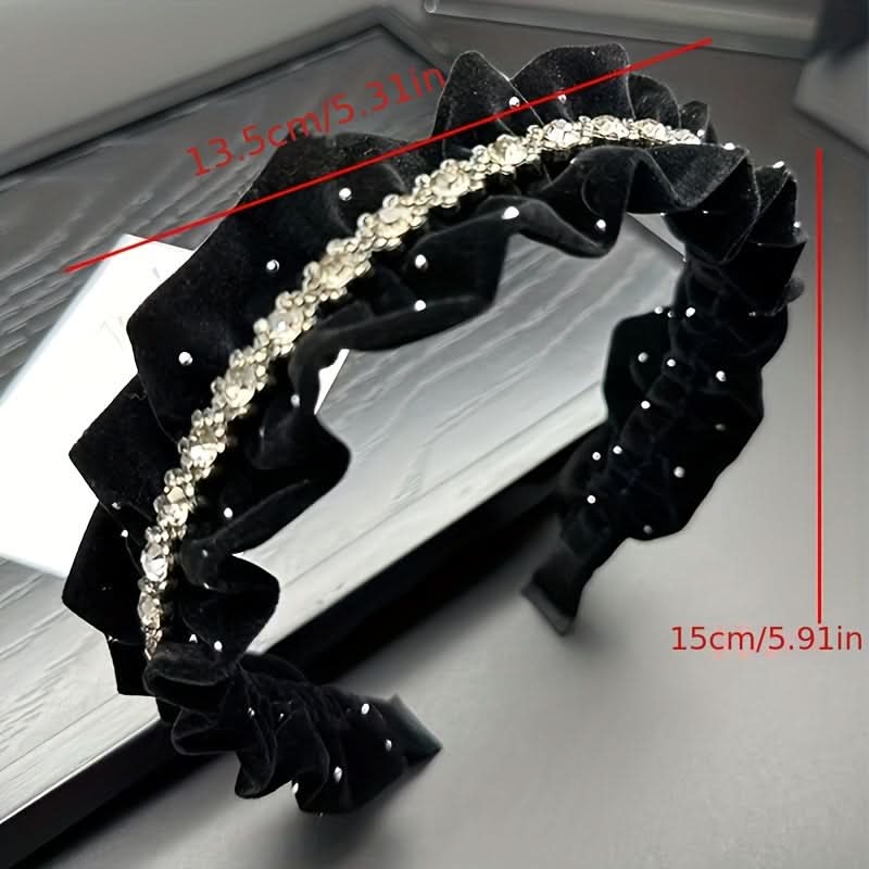 Elegant Vintage Rhinestone Acrylic Headband for Women