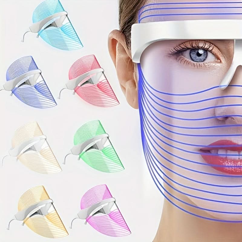 7 Colors LED Face Mask - Portable Touch Screen USB Charged