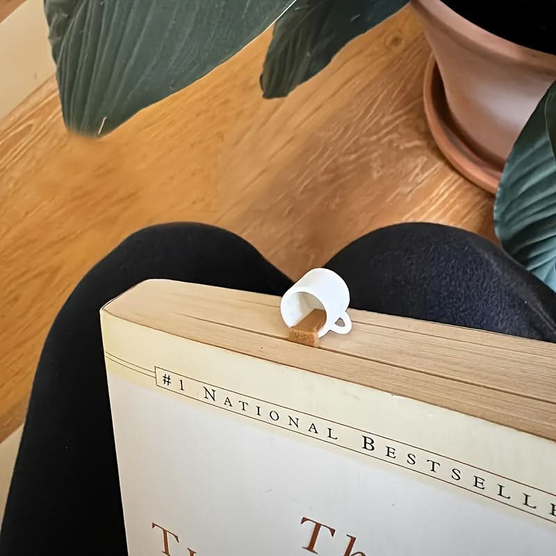 PU Leather Coffee Cup Bookmark for Readers