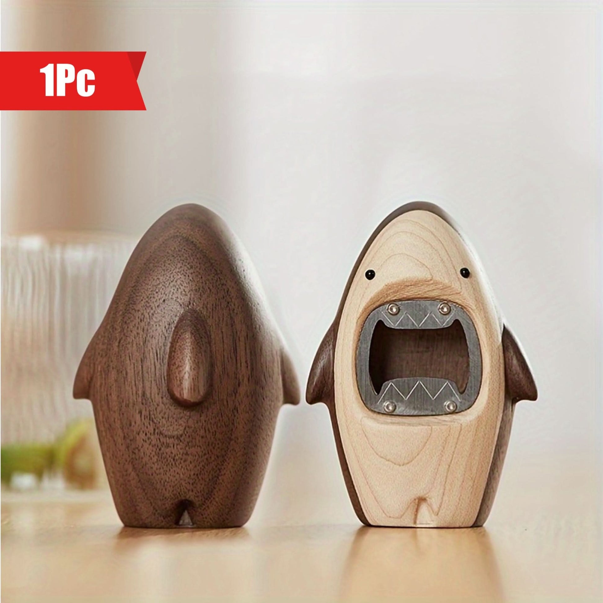 Wooden Shark Bottle Opener, Unique Bar Accessory
