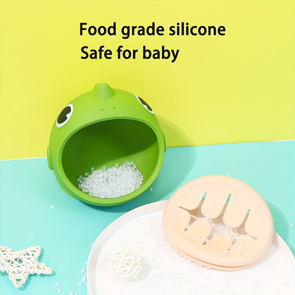 Silicone Snack Bowl with Suction Base – Spill-Proof Baby Feeding Bowl