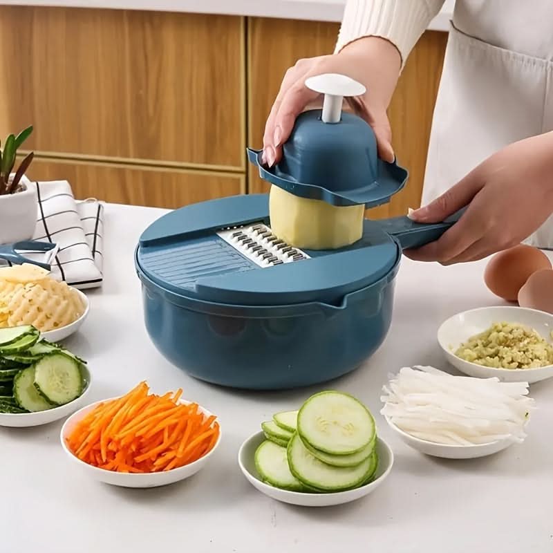 12-in-1 Vegetable Chopper with Stainless Blades