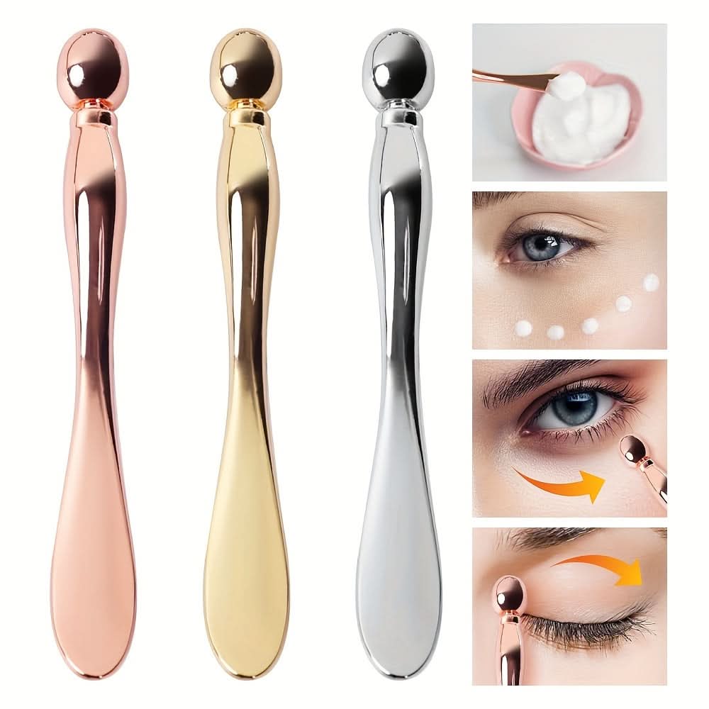 2pcs Metal Eye Cream Applicator & Face Roller