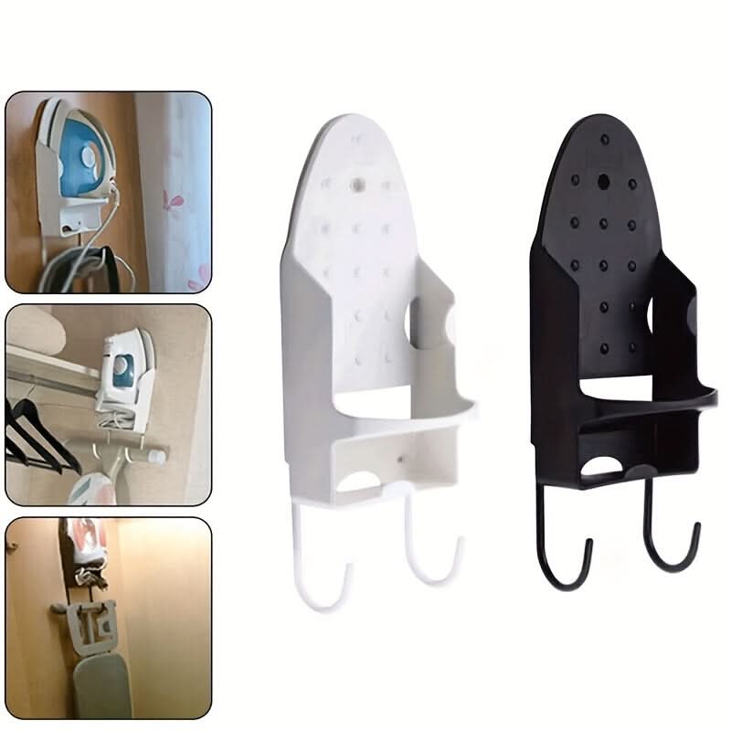 Wall-Mounted Steam Iron & Hair Dryer Rack
