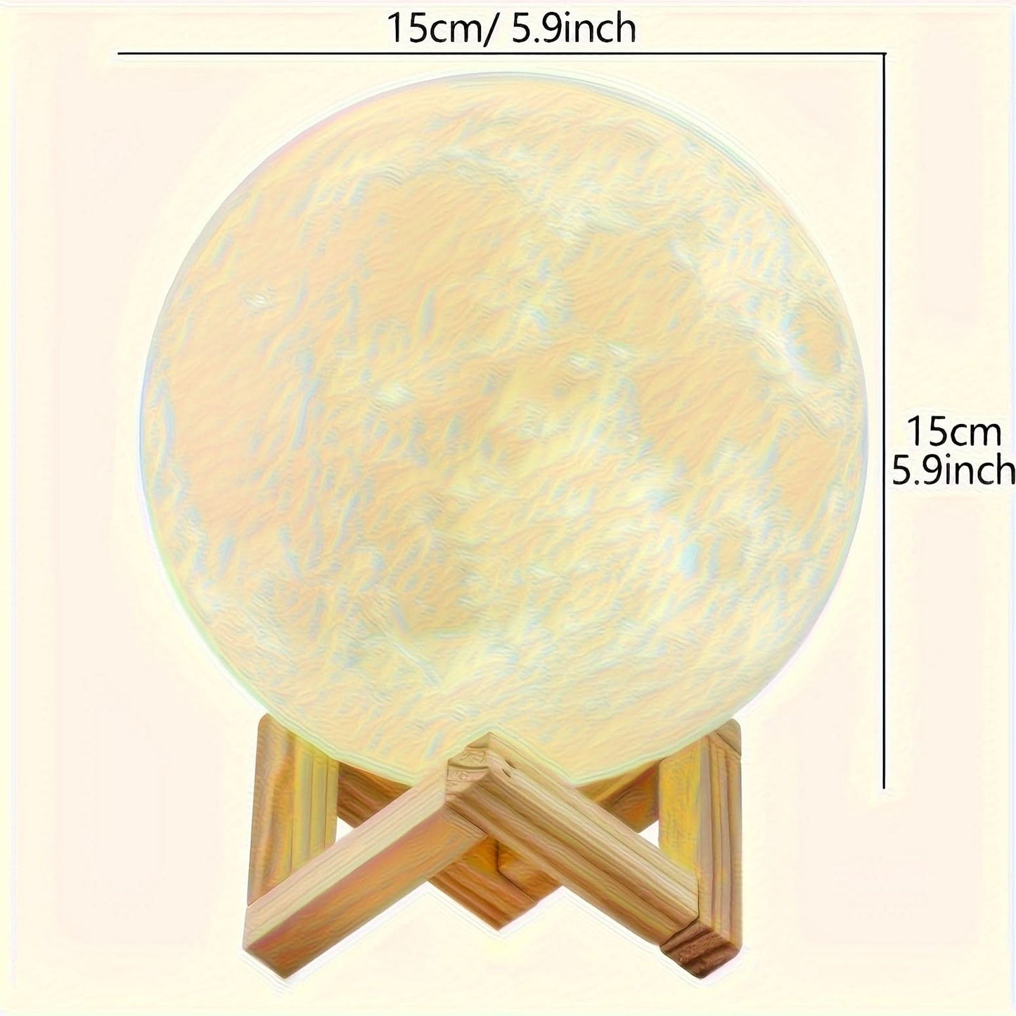 3D Printed Color-Changing Moon Lamp, USB