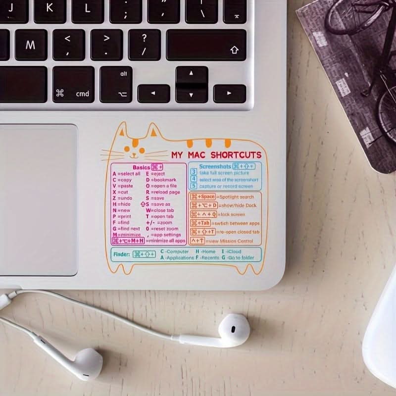 2 Pack Reusable Keyboard Shortcut Stickers – Glossy Decals