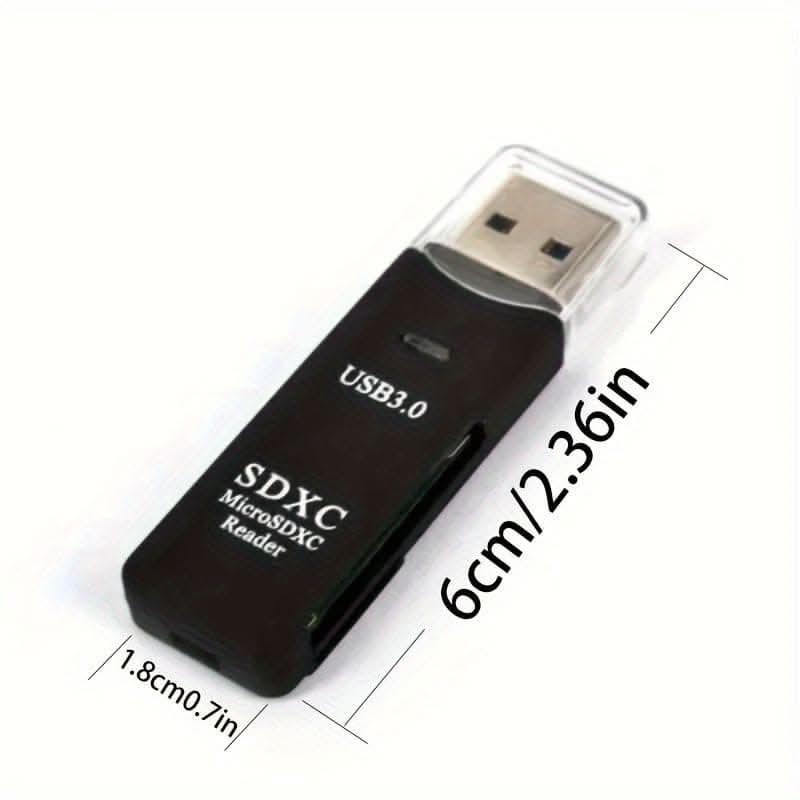 Mini High-Speed 2-in-1 Card Reader - USB 3.0 for Micro SD and TF Cards