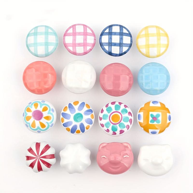 6-Piece Fun Ceramic Cabinet Handles