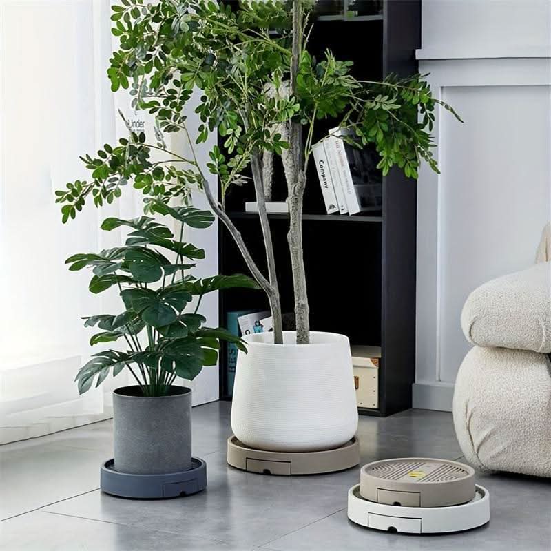 Movable Flower Pot Tray with Water Storage