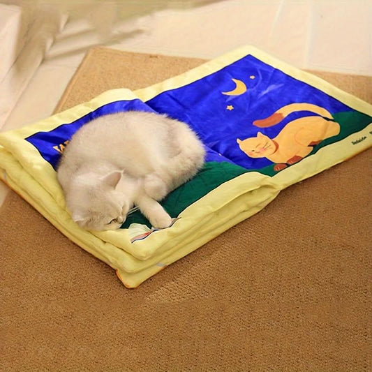 Foldable Cartoon Book Cat Sleeping Mat