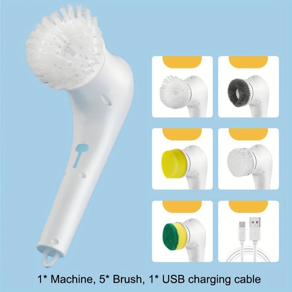 5-in-1 Cordless Electric Spin Scrubber