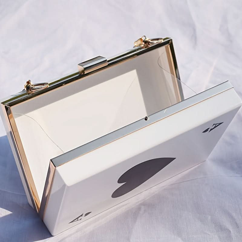 Ace of Spades Acrylic Clutch Bag