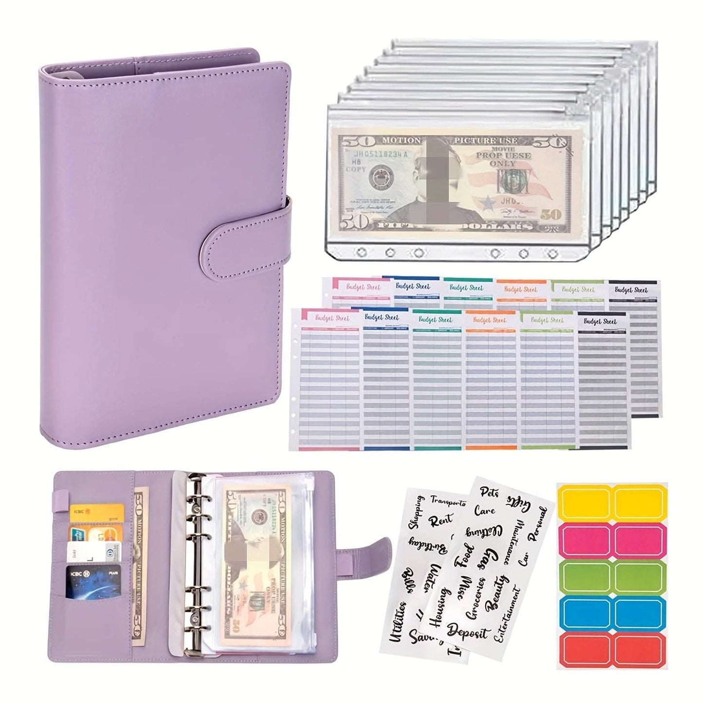 A6 Budget Binder with Cash Envelopes