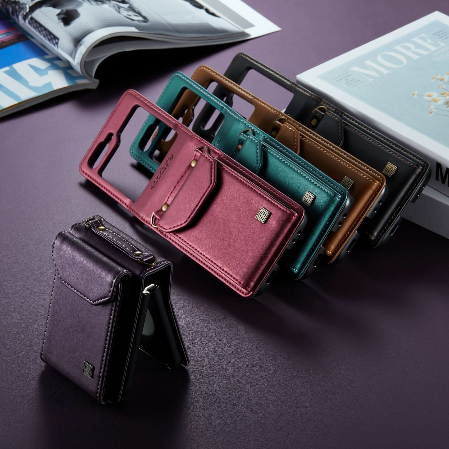 Retro PU Leather Shockproof Wallet Case for Samsung Galaxy Z Flip 5 5G