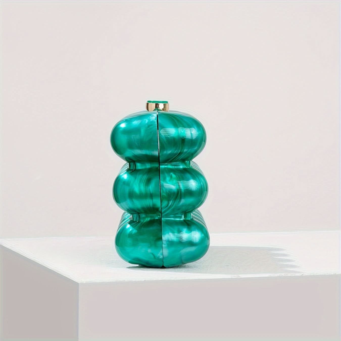 Green Acrylic Bubble Clutch – Luxury Evening Bag