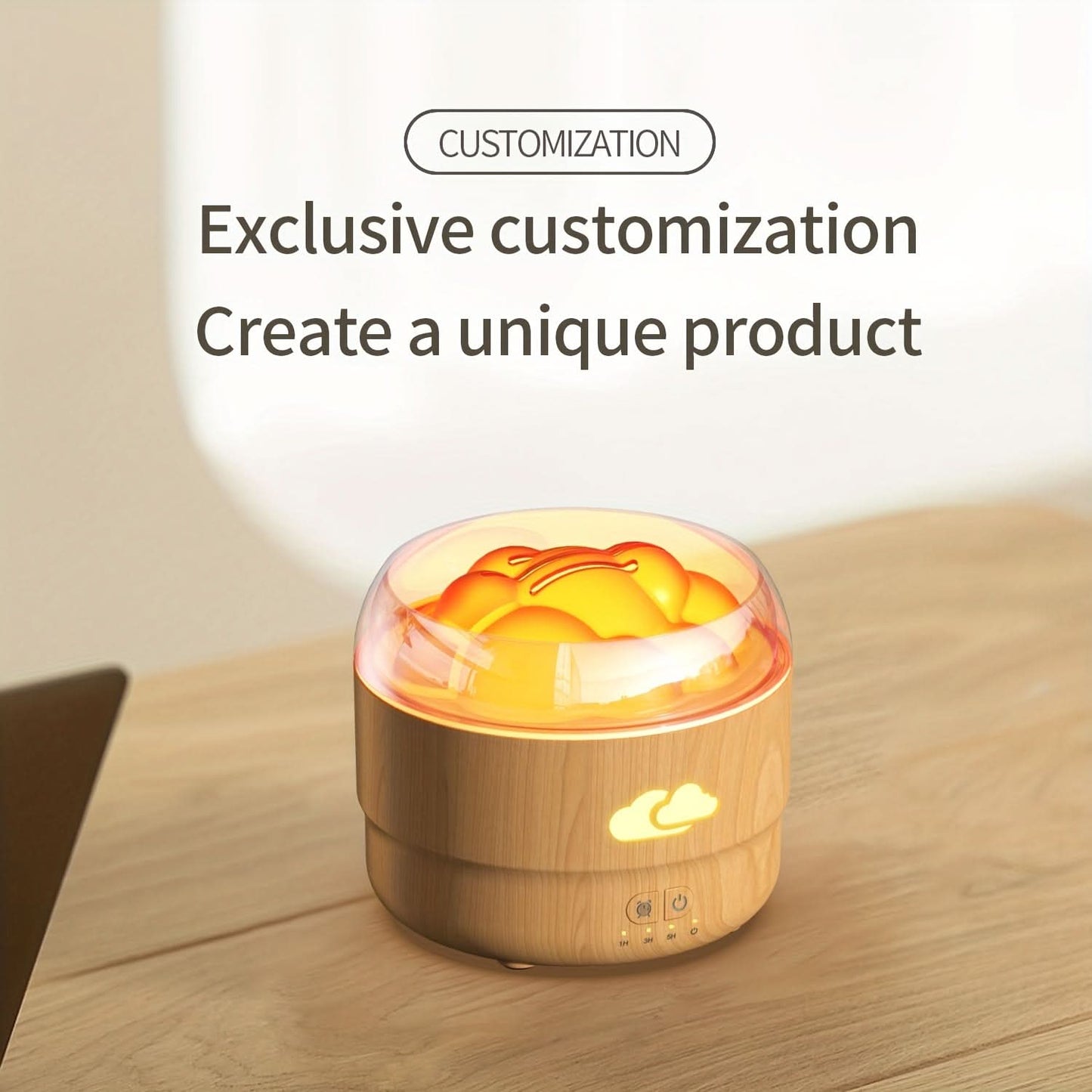 Portable USB Aromatherapy Humidifier with Nightlight & Timer