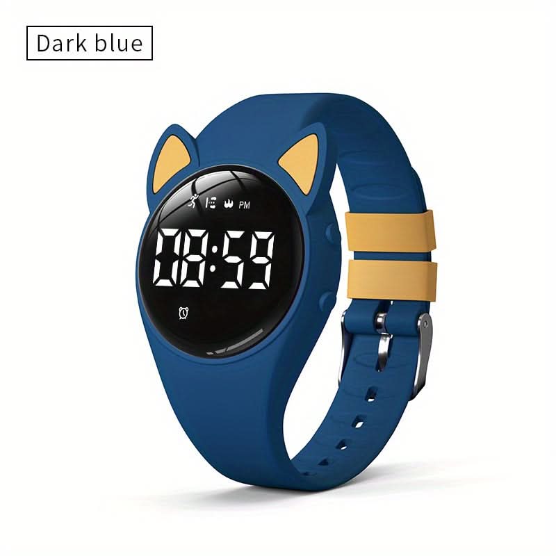 Cute Cat Ear Digital Watch for Kids - Silicone Band