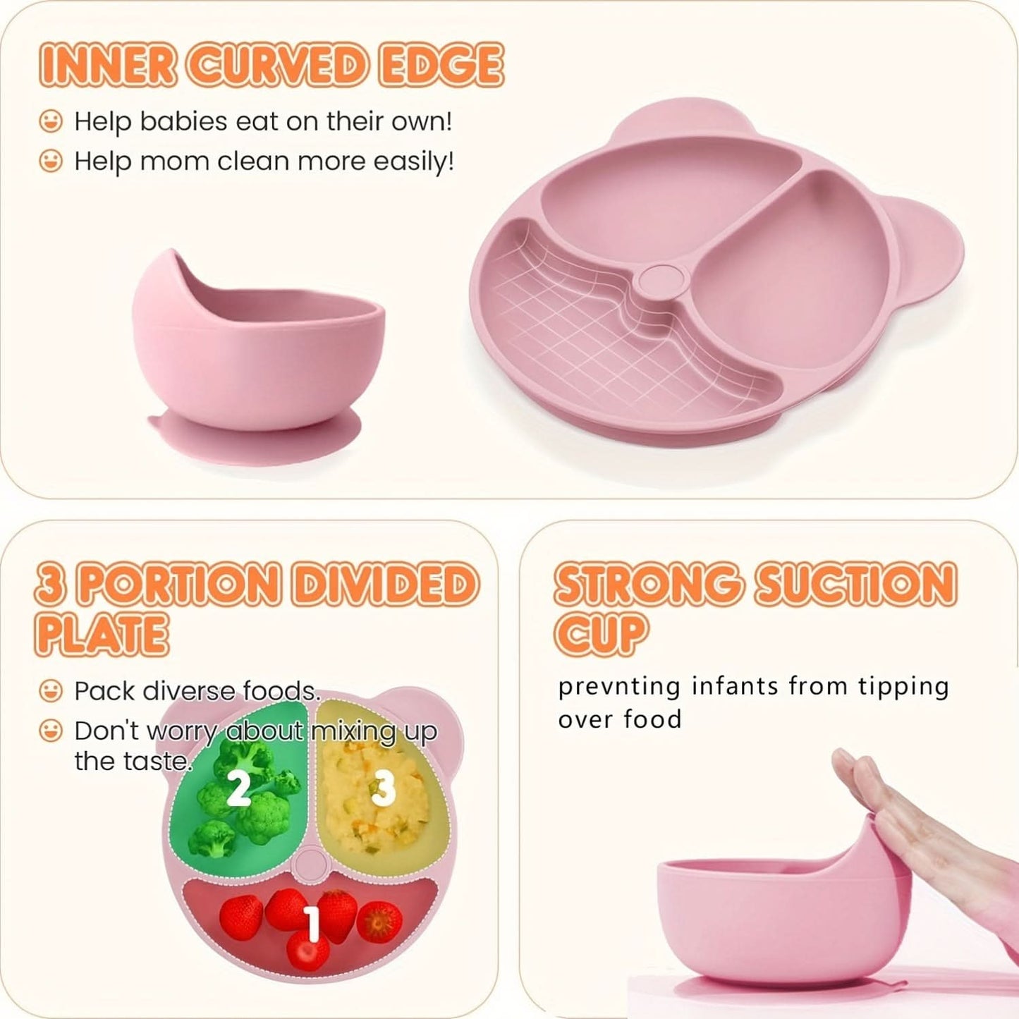 10-Piece BPA-Free Silicone Toddler Feeding Set