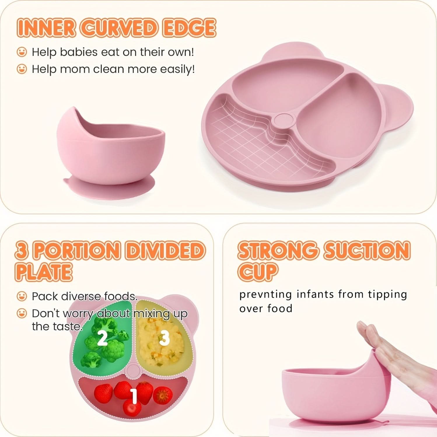 10-Piece BPA-Free Silicone Toddler Feeding Set