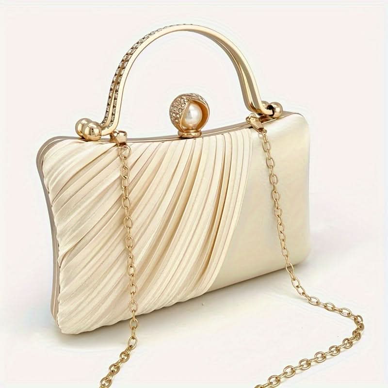 Satin Evening Clutch with Removable Strap