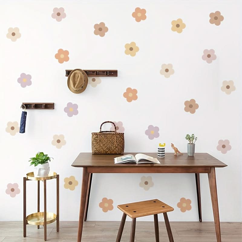 Boho Flower Wall Stickers, Peel & Stick Decals