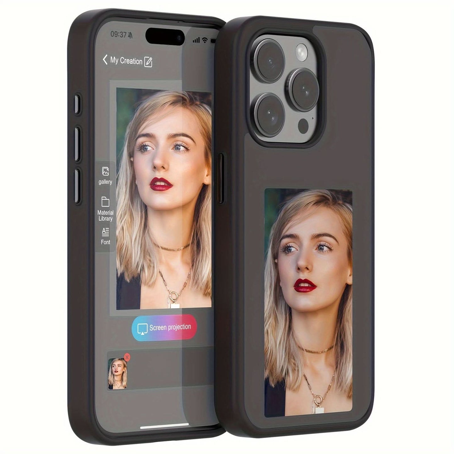 E Ink Display Silicone Phone Case - NFC