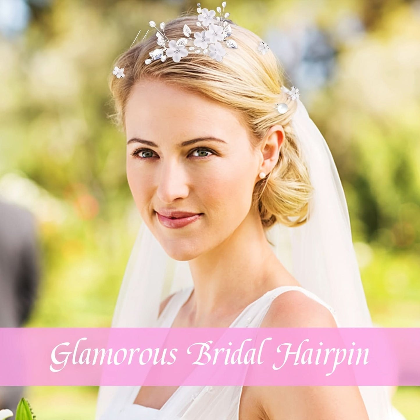 15pcs Wedding Pearl Flower Hair Clips Set