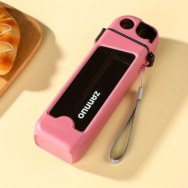 12oz Leakproof Square Water Bottle with Straw