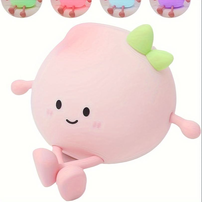 2-in-1 Rechargeable Pink Peach Night Light & Phone Holder