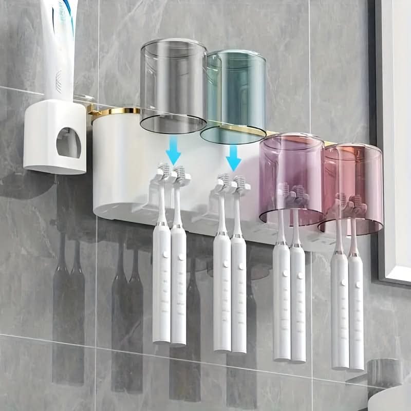 Deluxe Multifunctional Toothbrush Rack & Mug Holder