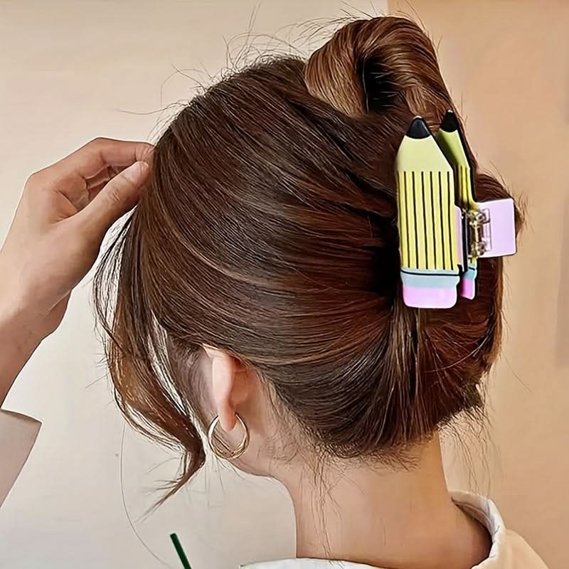 6PCS Cute Pencil-Shaped Hair Claw Clips