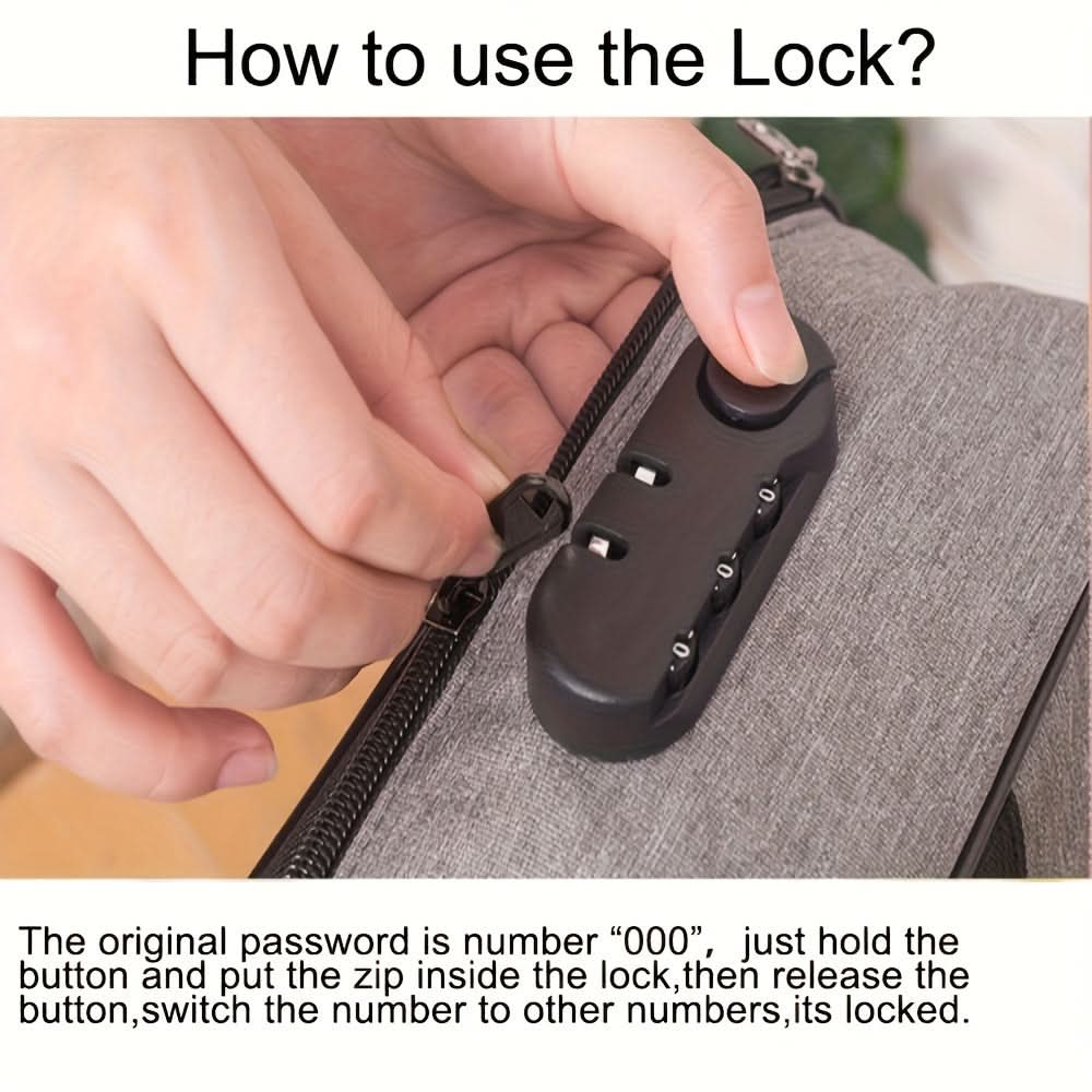 Secure Document Bag with Combination Lock